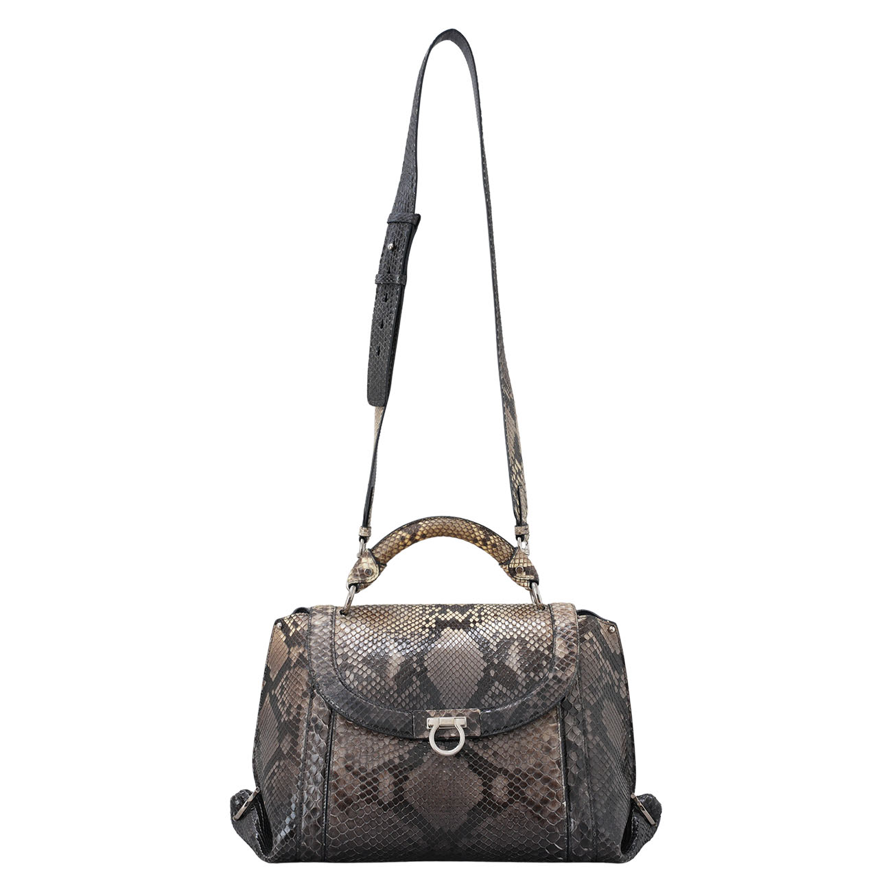FERRAGAMO(USED)페레가모 소피아 파이톤 토트백